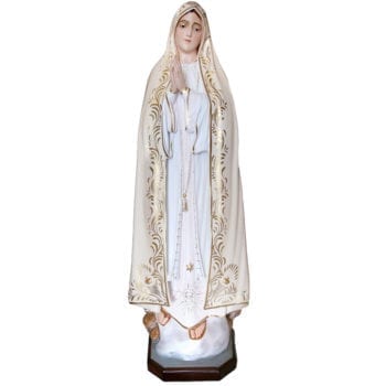 Madonna di Fatima cm 120 statua in vetroresina dipinta a mano con vernici ad olio ed occhi in cristallo
