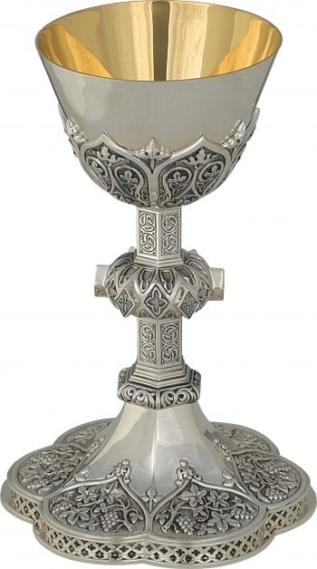Gothic chalice in silver art 875