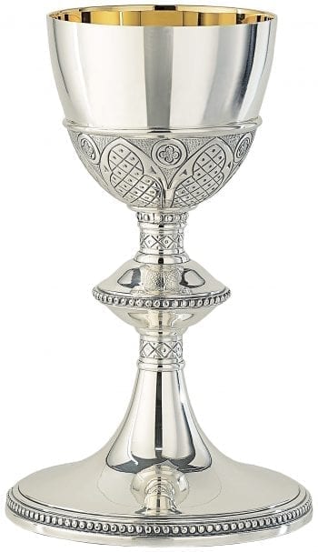 Maranatha Lab "Samson" chalice in silver brass with finely worked knot and cup