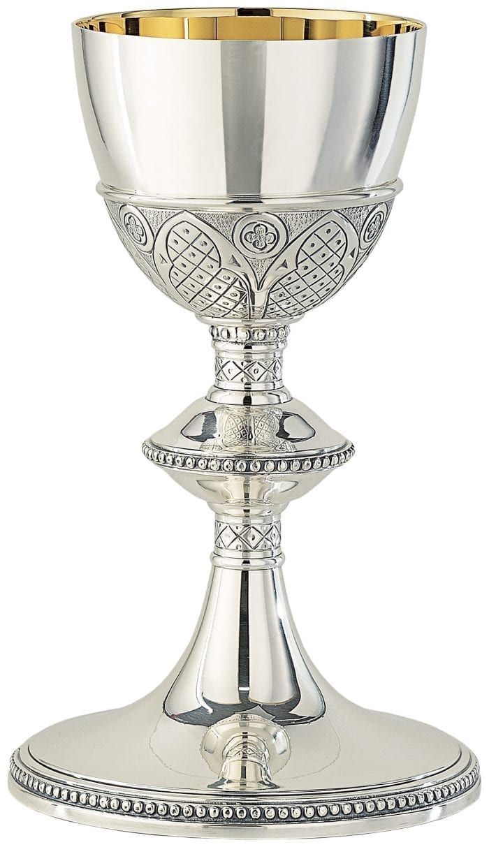 Maranatha Lab "Samson" chalice in silver brass with finely worked knot and cup