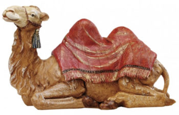 Camel Fontanini cm 45 statue for nativity in hand-painted resin with wood effect