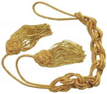 Cingolo in oro "Tito" confezionato in seta realizzato con fili dorati e decoro alle nappe