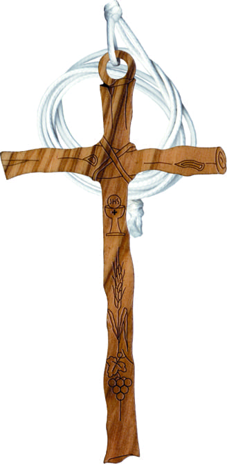 Croce Di Legno Di Noce – Simbolo Religioso, 10 X 6 Cm, Artigianale