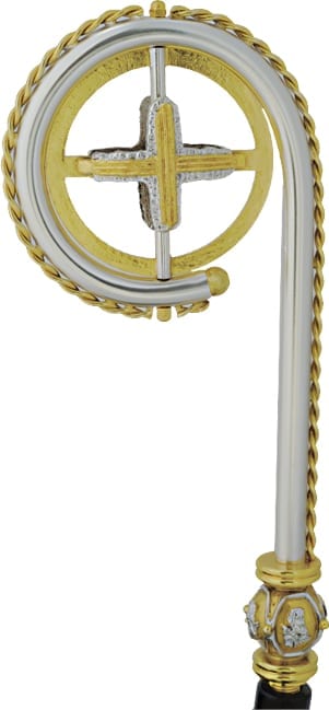 Pastoral "Celtic" Maranatha Lab in two-tone brass decorated with two-tone bronze knot