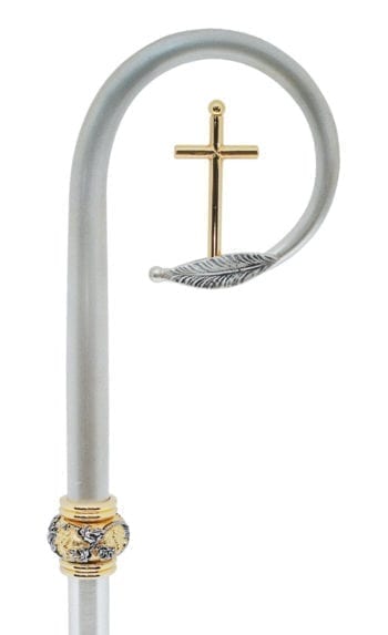 Pastoral "Tenderness" Maranatha Lab in decorated brass with turned knot in two-tone bronze