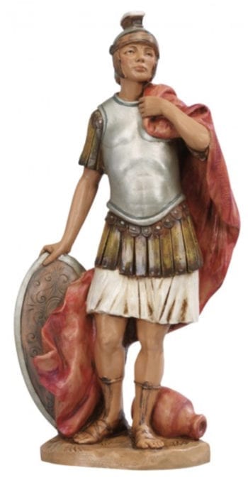 Centurione Fontanini cm 30statua per Natività in resina dipinta a mano ad effetto legno