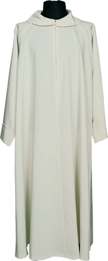 Maranatha Lab "Ragusa2" gown in ivory-colored cotton blend fabric with a classic cut.