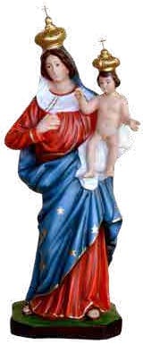 Madonna delle Grazie in resina statua dipinta a mano ad olio realizzata in diverse altezze