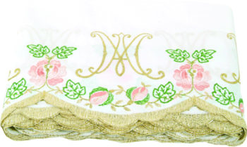 Maranatha Lab "Maria" edge for tablecloth in cotton blend fabric entirely embroidered