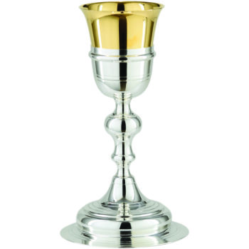 Maranatha Lab "Caesarea" goblet in an elegant classic style in glossy and turned two-tone brass