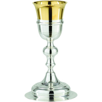Maranatha Lab "Caesarea" goblet in an elegant classic style in glossy and turned two-tone brass