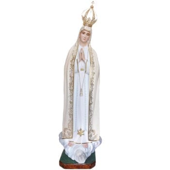 Our Lady of Fatima cm 180 hand-painted fiberglass statue with oil paints and crystal eyes