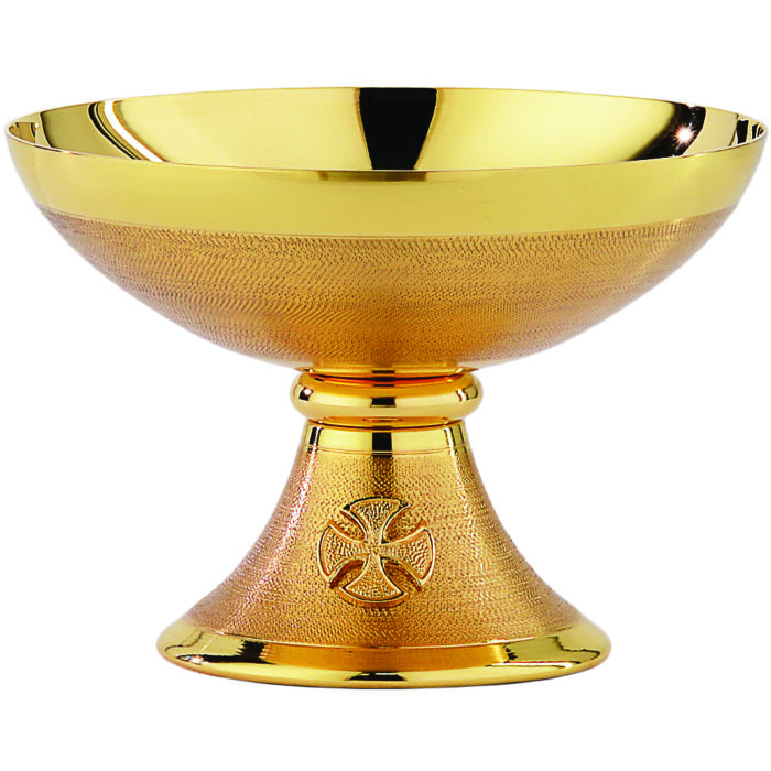 Maranatha Lab "Anna" plate made in modern style in hand-turned gilded brass