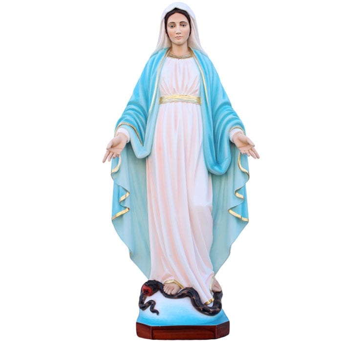 Immaculate Madonna in oil painted resin available in different sizes of heights