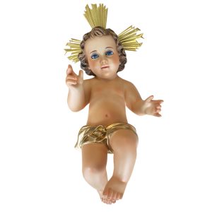Gesù bambino pasta di legno cm 40