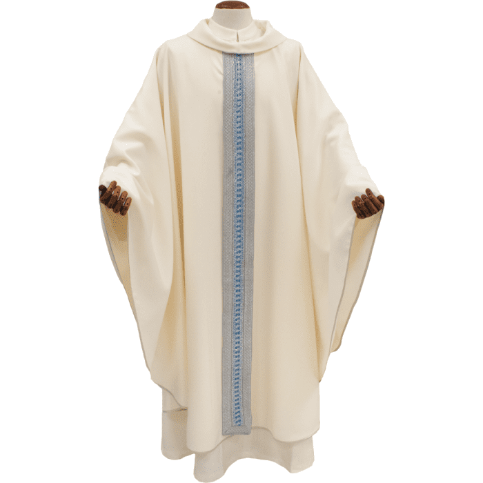 casula mariana con stolone ricamato
